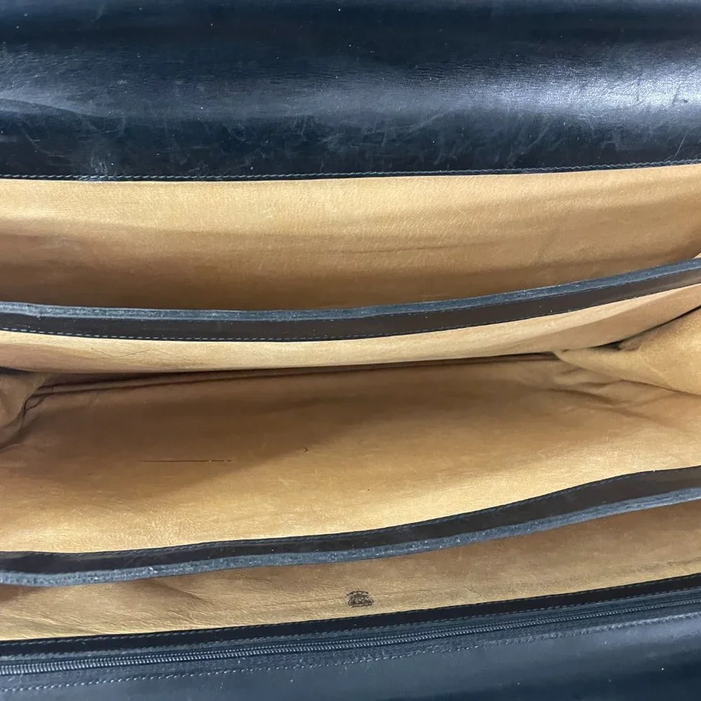 💯% Authentic GUCCI Vintage 50's-60's Men's Black Leather Doctor Bag/Briefcase